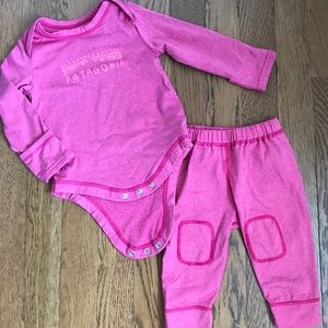 Patagonia Pink Infant Capilene Set 3-6M